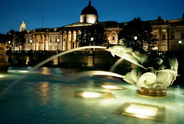 Trafalgar Square Fountains, London, England