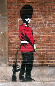 Guard Graffiti, London, England
